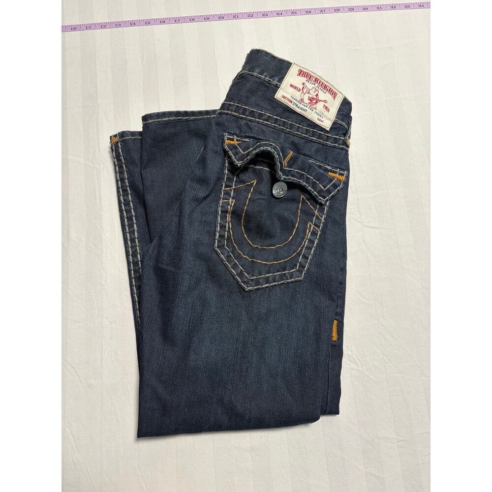 Y2K True Religion World Tour Flap Pocket Straight Jeans Size 32